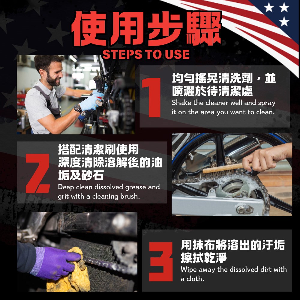 鏈條清潔步驟